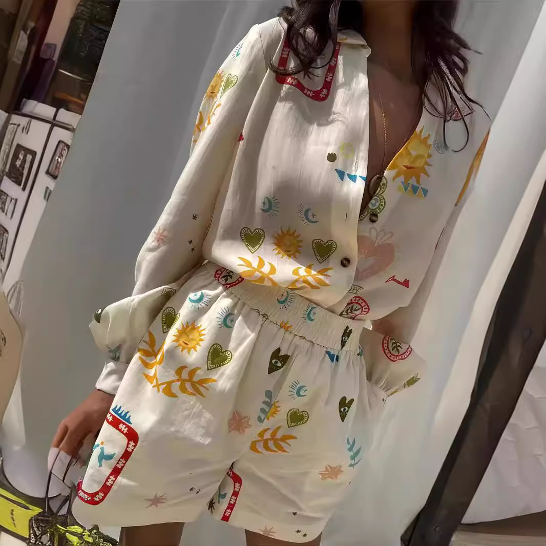 Romper Floral Print - Conjunto Casual Feminino de 2 Peças
