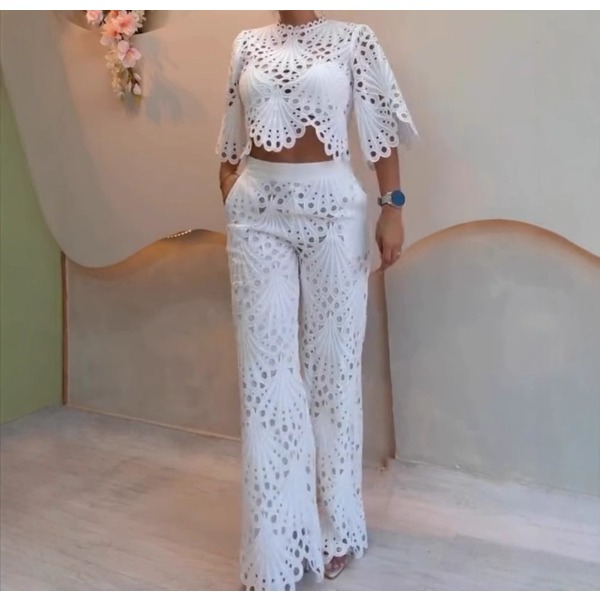 2 peças roupa mulher novo verã - Crop Top Crochet avaliação e preço