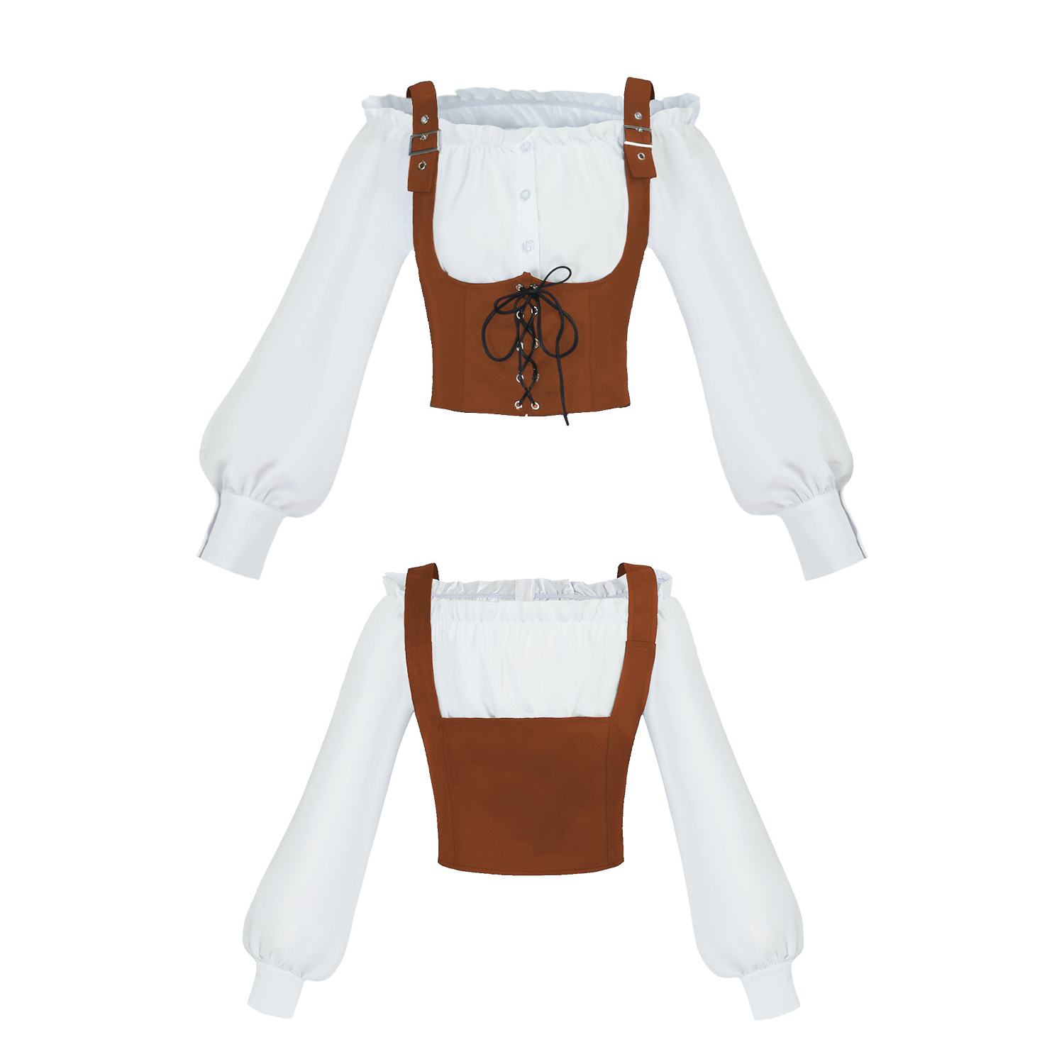 Conjunto de fantasia de duas p - Blouse Off Shoulder avaliação e preço