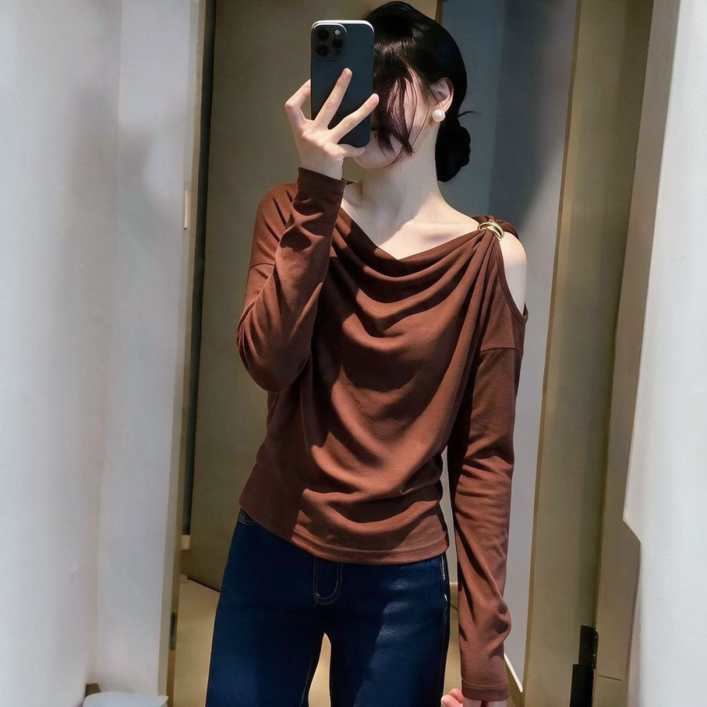 Blusa Feminina de Manga Compri - Blouse Off Shoulder avaliação e preço